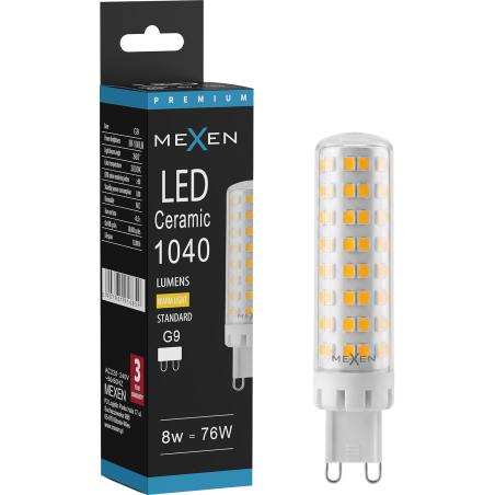 Mexen Aura LED-Birne G9, 8W, Warm - 3000K, 1040 lm - L121-G9-0830-01