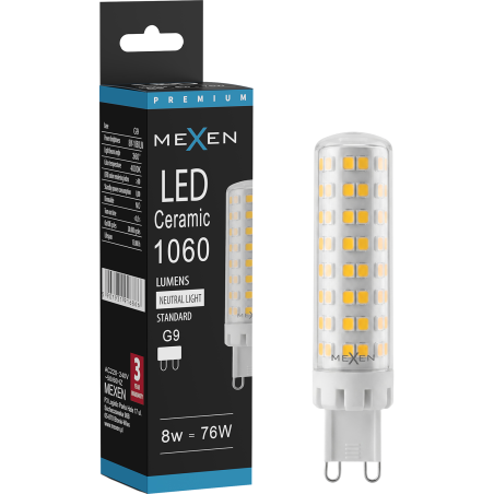 Mexen Aura LED-Glühbirne G9, 8W, Neutral - 4000K, 1060 lm - L121-G9-0840-01