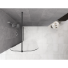 Mexen Kioto-Q Duschwand Walk-in 80 x 200 cm, transparent 8 mm, gun grau gebürstet - 800-080-101-66-00-Q