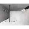 Mexen Kioto-Q Duschwand Walk-in 90 x 200 cm, transparent 8 mm, gebürstetes Gun Gray - 800-090-101-66-00-Q