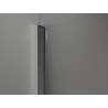 Mexen Kioto-Q Duschwand Walk-in 90 x 200 cm, transparent 8 mm, gebürstetes Gun Gray - 800-090-101-66-00-Q