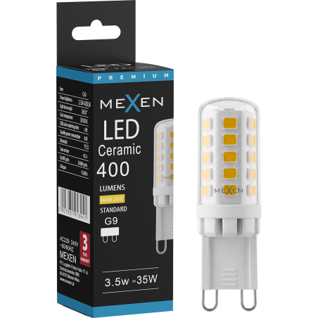 Mexen Aura Dimmable LED-Birne G9, 3,5W, Warm - 3000K, 400 lm - L122-G9-0330-01
