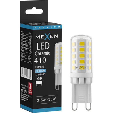 Mexen Aura Dimmable LED-Lampe G9, 3,5W, Kalt - 6500K, 410 lm - L122-G9-0365-01