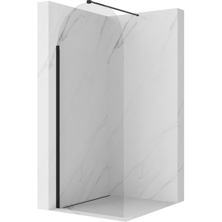 Mexen Kioto-Q Duschwand Walk-in 80 x 200 cm, transparent 8 mm, schwarz - 800-080-101-70-00-Q