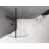 Mexen Kioto-Q Duschwand Walk-in 80 x 200 cm, transparent 8 mm, schwarz - 800-080-101-70-00-Q
