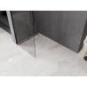 Mexen Kioto-Q Duschwand Walk-in 80 x 200 cm, transparent 8 mm, schwarz - 800-080-101-70-00-Q