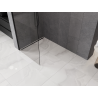 Mexen Kioto-Q Duschwand Walk-in 90 x 200 cm, transparent 8 mm, schwarz - 800-090-101-70-00-Q