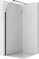 Mexen Kioto-Q Duschwand Walk-in 90 x 200 cm, transparent 8 mm, schwarz - 800-090-101-70-00-Q