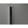 Mexen Kioto-Q Duschwand Walk-in 100 x 200 cm, transparent 8 mm, schwarz - 800-100-101-70-00-Q