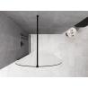 Mexen Kioto-Q Duschwand Walk-in 100 x 200 cm, transparent 8 mm, schwarz - 800-100-101-70-00-Q