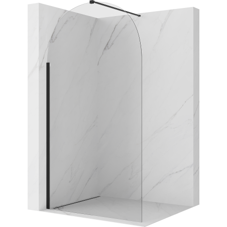 Mexen Kioto-Q Duschwand Walk-in 120 x 200 cm, transparent 8 mm, schwarz - 800-120-101-70-00-Q
