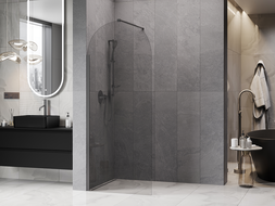 Mexen Kioto-Q Duschwand Walk-in 80 x 200 cm, transparent 8 mm, Gun Metal - 800-080-101-95-00-Q