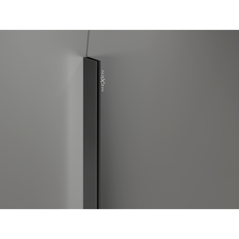 Mexen Kioto-Q Duschwand Walk-in 100 x 200 cm, transparent 8 mm, Gunmetal - 800-100-101-95-00-Q