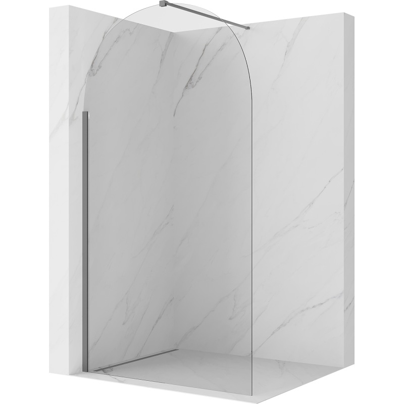 Mexen Kioto-Q Duschwand Walk-in 100 x 200 cm, transparent 8 mm, Gunmetal - 800-100-101-95-00-Q