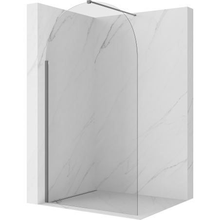 Mexen Kioto-Q Duschwand Walk-in 100 x 200 cm, transparent 8 mm, Gunmetal - 800-100-101-95-00-Q