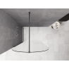 Mexen Kioto-Q Duschwand Walk-in 120 x 200 cm, transparent 8 mm, Gun Metal - 800-120-101-95-00-Q