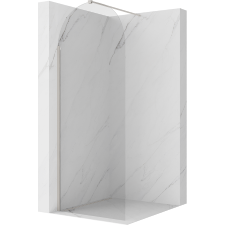 Mexen Kioto-Q Duschwand Walk-in 80 x 200 cm, transparent 8 mm, gebürsteter Nickel - 800-080-101-97-00-Q