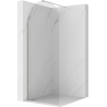 Mexen Kioto-Q Walk-In Duschwand 90 x 200 cm, transparent 8 mm, gebürsteter Nickel - 800-090-101-97-00-Q