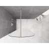 Mexen Kioto-Q Duschwand Walk-in 110 x 200 cm, transparent 8 mm, gebürsteter Nickel - 800-110-101-97-00-Q
