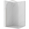 Mexen Kioto-Q Duschwand Walk-in 110 x 200 cm, transparent 8 mm, gebürsteter Nickel - 800-110-101-97-00-Q