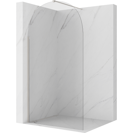 Mexen Kioto-Q Duschwand Walk-in 120 x 200 cm, transparent 8 mm, gebürsteter Nickel - 800-120-101-97-00-Q
