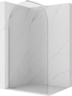 Mexen Kioto-Q Duschwand Walk-in 120 x 200 cm, transparent 8 mm, gebürsteter Nickel - 800-120-101-97-00-Q