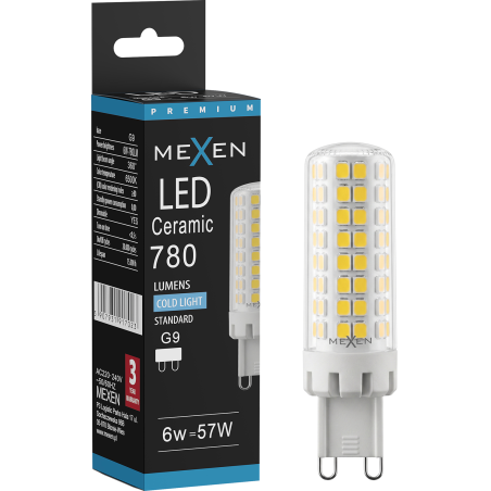 Mexen Aura Dimmable LED-Lampe G9, 6W, Kalt - 6500K, 780 lm - L122-G9-0665-01
