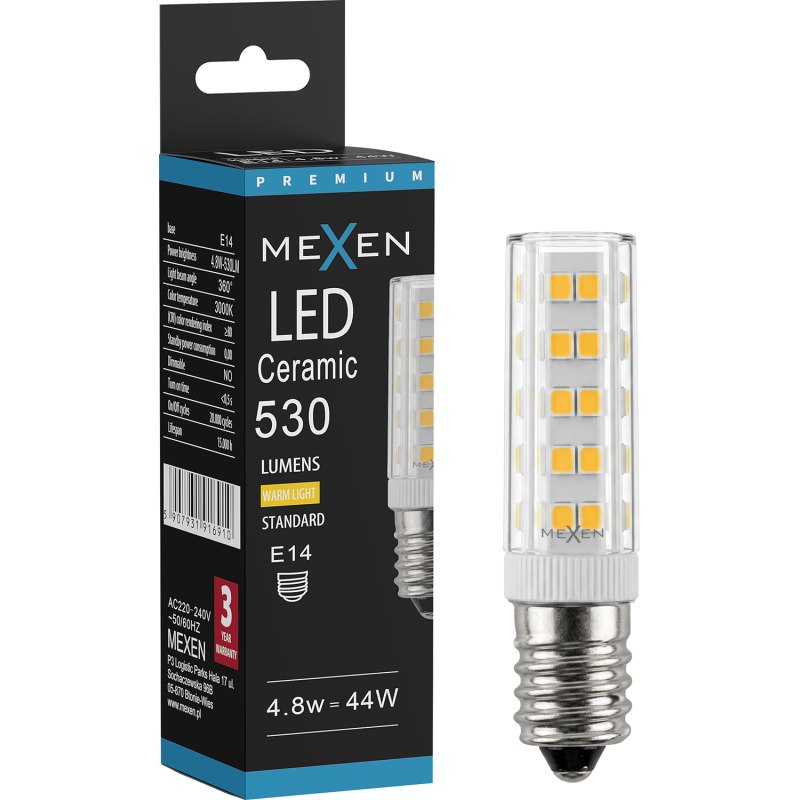 Mexen Aura LED-Glühbirne E14, 4,8W, Warm - 3000K, 530 lm - L121-E14-0530-01