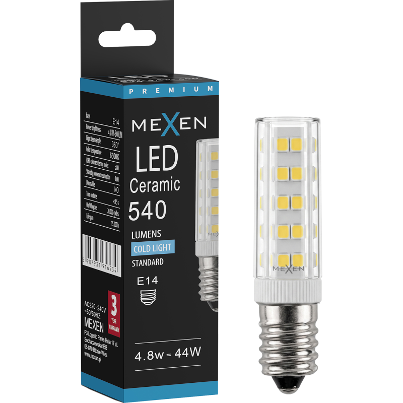 Mexen Aura LED-Glühbirne E14, 4,8W, Kalt - 6500K, 540 lm - L121-E14-0565-01