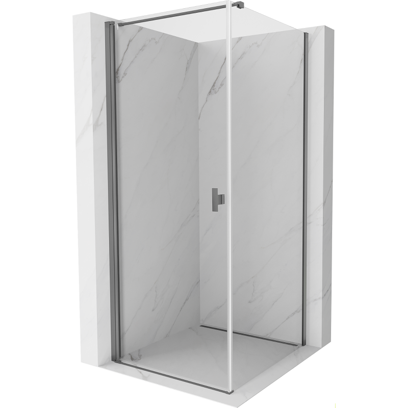 Mexen Mist-B Duschkabine schwenkbar 70 x 70 cm, transparent, Gunmetal - 8A2T-070-070-95-00