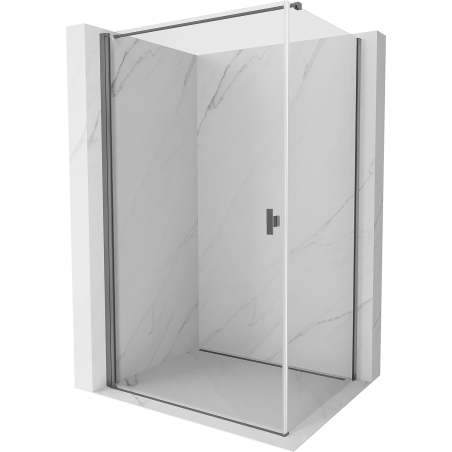 Mexen Mist-B Duschkabine schwenkbar 100 x 85 cm, transparent, Gun Metal - 8A2T-100-085-95-00