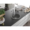 Mexen Diego 1-Becken Granitspüle mit Duero Küchenarmatur, grau - 6512-71-671600-71