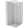 Mexen Mist-B Duschkabine mit Klapptür 95 x 95 cm, Transparent, gebürstetes Nickel - 8A2T-095-095-97-00