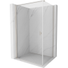Mexen Mist-B Duschkabine schwenkbar 100 x 110 cm, transparent, gebürsteter Nickel - 8A2T-100-110-97-00