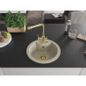 Mexen Diego Granitspüle 1-Becken mit Küchenarmatur Duero, beige - 6512-69-671600-50
