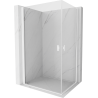Mexen Mist-B Duo Duschkabine Schwingtür 80 x 70 cm, transparent, weiß - 8A2-080-070-20-00