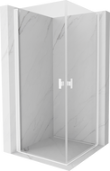Mexen Mist-B Duo Duschkabine Drehbar 75 x 75 cm, transparent, weiß - 8A2-075-075-20-00