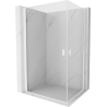 Mexen Mist-B Duo Pendeltür-Duschkabine 100 x 95 cm, transparent, weiß - 8A2-100-095-20-00