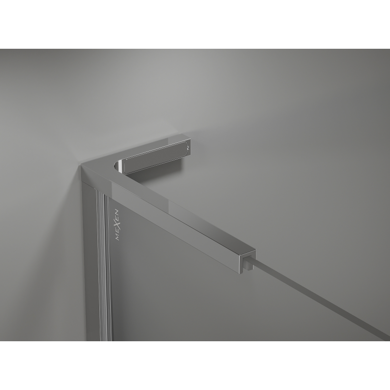 Mexen Kioto-P L Duschwand Walk-in 100 x 200 cm, transparent 8 mm, Chrom - 800-100-103-01-00-P