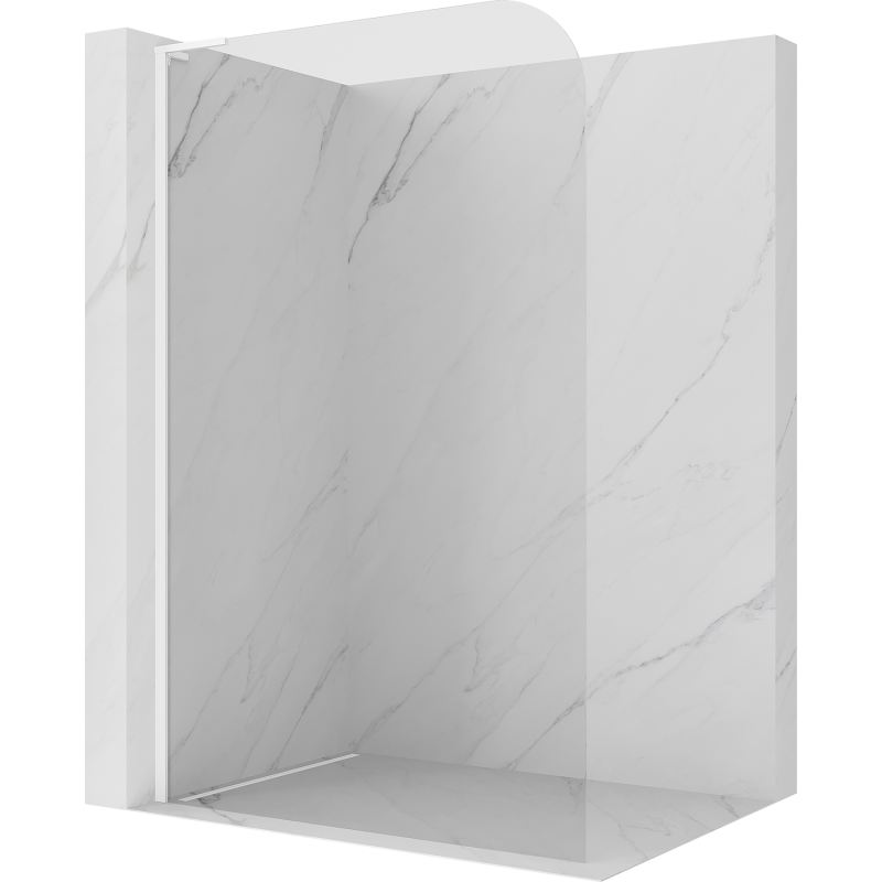 Mexen Kioto-P L Duschwand Walk-in 70 x 200 cm, transparent 8 mm, weiß - 800-070-103-20-00-P