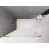 Mexen Kioto-P L Duschwand Walk-in 70 x 200 cm, transparent 8 mm, gold - 800-070-103-50-00-P