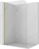 Mexen Kioto-P L Duschwand Walk-in 80 x 200 cm, transparent 8 mm, gold - 800-080-103-50-00-P