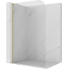 Mexen Kioto-P L Duschwand Walk-in 120 x 200 cm, transparent 8 mm, gold - 800-120-103-50-00-P
