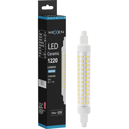 Mexen Vega LED-Glühbirne R7S, 10W, Kalt - 6500K, 1220 lm - L126-R7S-1065-02