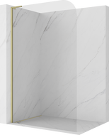 Mexen Kioto-P L Duschwand Walk-in 90 x 200 cm, transparent 8 mm, gebürstetes Gold - 800-090-103-55-00-P