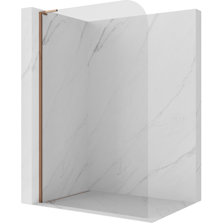 Mexen Kioto-P L Duschwand Walk-in 90 x 200 cm, transparent 8 mm, Roségold - 800-090-103-60-00-P