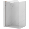 Mexen Kioto-P L Duschwand Walk-in 90 x 200 cm, transparent 8 mm, Roségold - 800-090-103-60-00-P