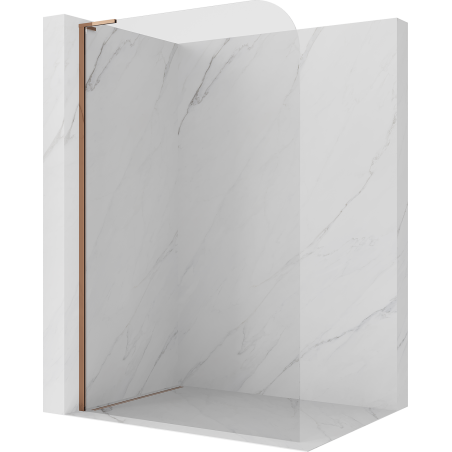 Mexen Kioto-P L Duschwand Walk-in 100 x 200 cm, transparent 8 mm, Roségold - 800-100-103-60-00-P