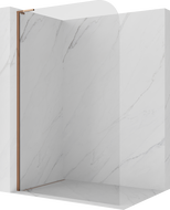 Mexen Kioto-P L Duschwand Walk-in 100 x 200 cm, transparent 8 mm, Roségold - 800-100-103-60-00-P