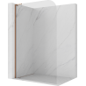 Mexen Kioto-P L Duschwand Walk-in 110 x 200 cm, transparent 8 mm, Roségold - 800-110-103-60-00-P